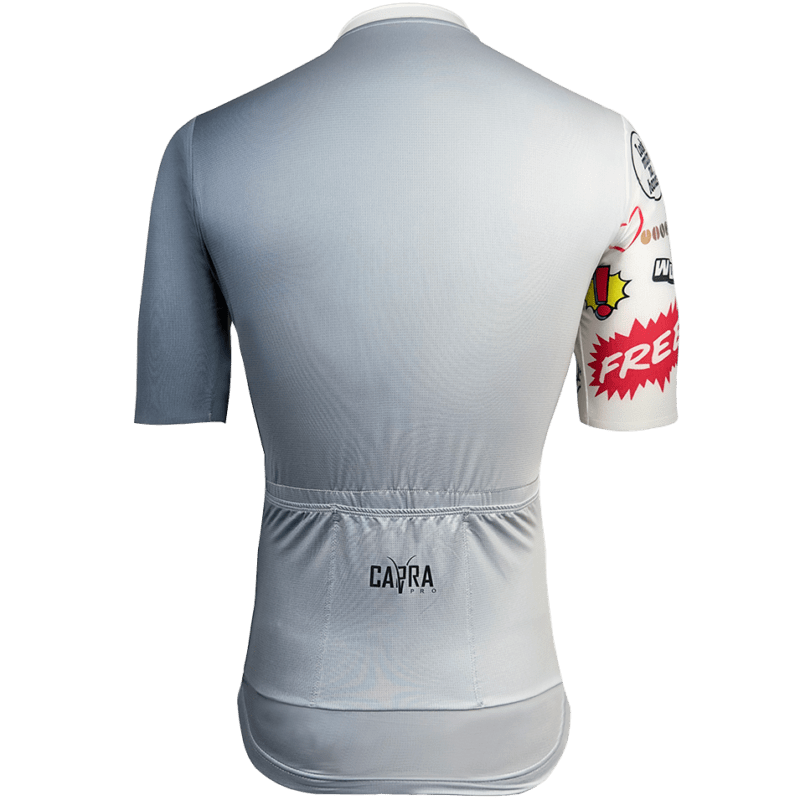 Comic Sleeve Summit Seeker Men's Cycling Jersey Back