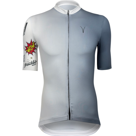 Comic Sleeve Summit Seeker Men’s Cycling Jersey Front