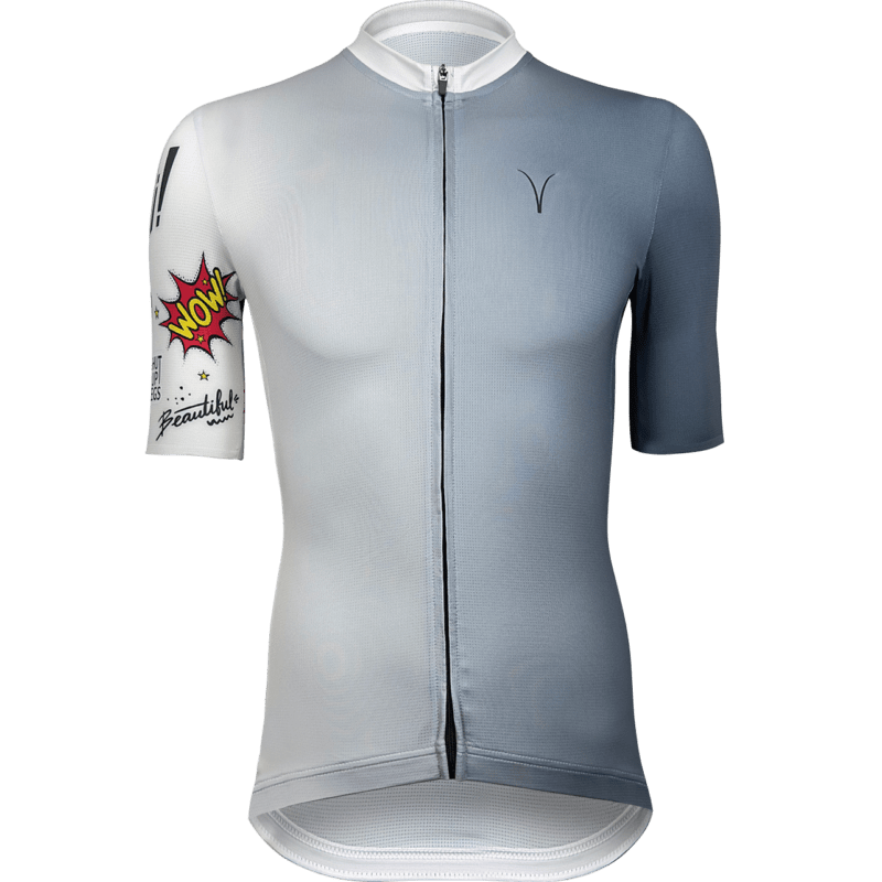 Comic Sleeve Summit Seeker Men’s Cycling Jersey Front