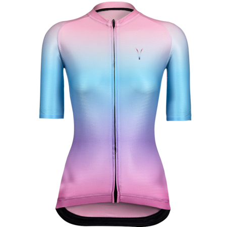 Capra Warrior Blue Pink Women's Cycling Jersey Front