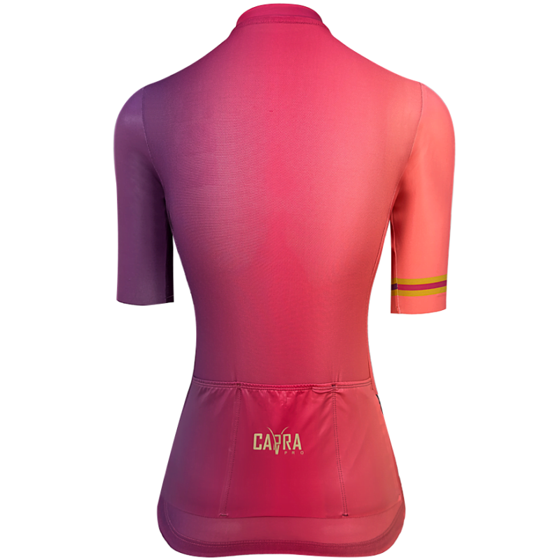 Flare Red Purple Gradient Women's Cycling Jersey Back