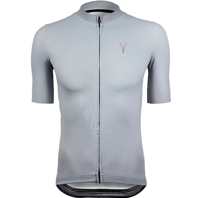 Capra Aero Silver Men's Cycling Jersey Front