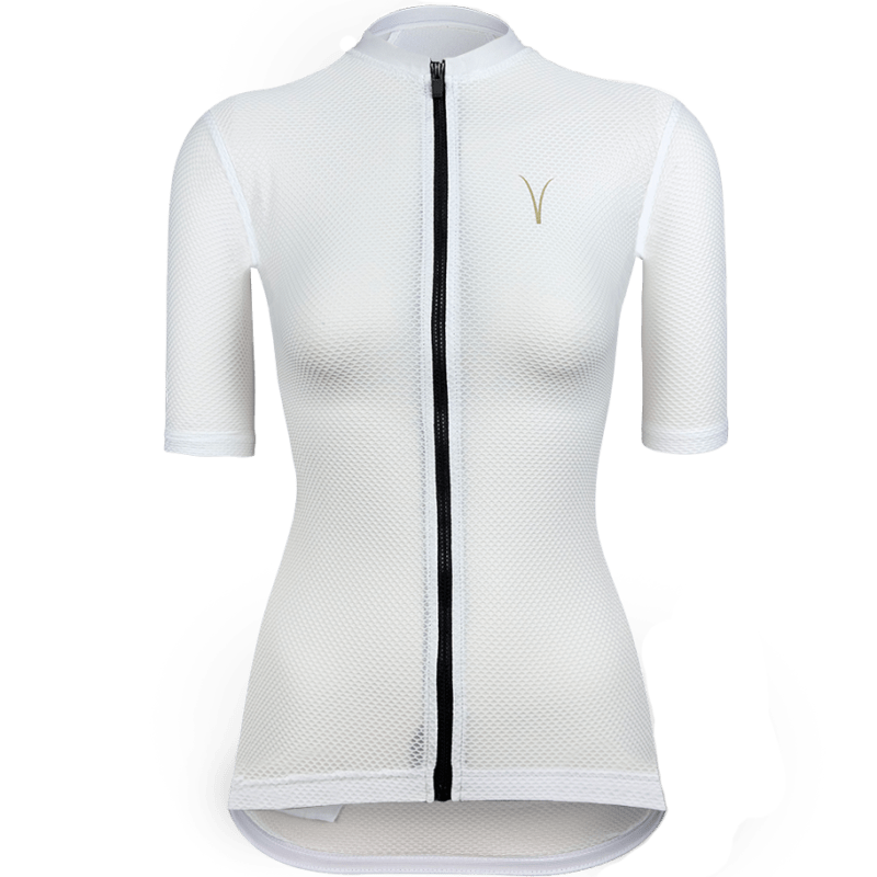 Victory Alpine White Women’s Cycling Jersey Front