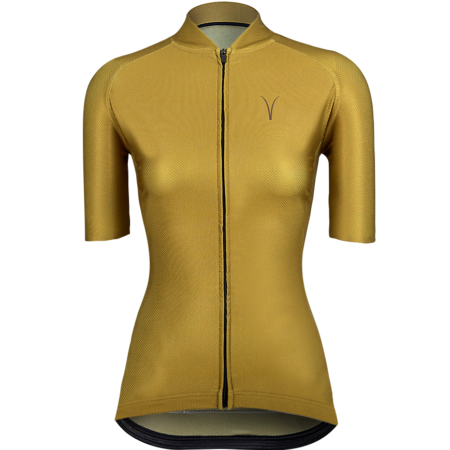 Gold Finish Capra Summit Women’s Cycling Jersey Front