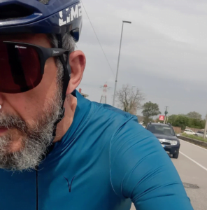 Giovanni Esposito Men's Capra Aero Deep Sea Cycling Jersey Front Close-Up