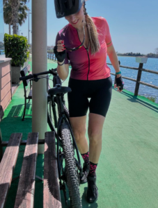 Diana Petrella Flare Red Purple Gradient Women’s Cycling Jersey Front